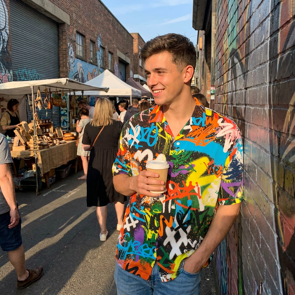 Men's Hawaiian Beach Shirt lifestyle
