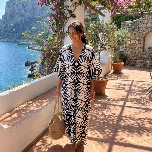 Drawstring Beach Cover-Up lifestyle