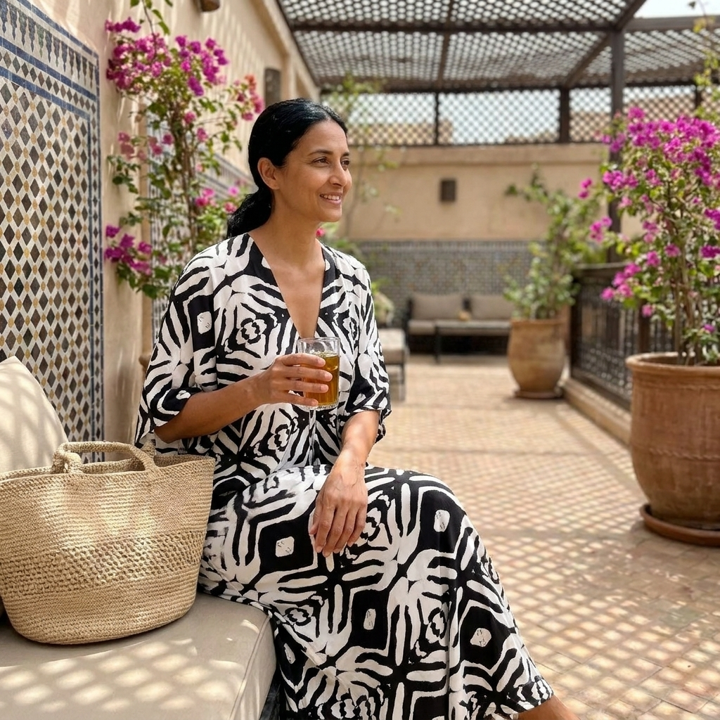 Drawstring Beach Cover-Up lifestyle